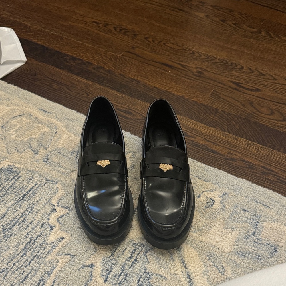 H&M Shiny Black Loafers